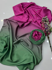 Elegant Digital Printed Silk 3 Piece Dress