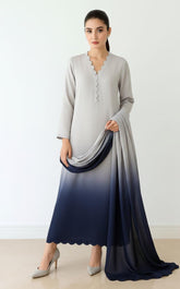 Elegant Digital Printed Silk 3 Piece Dress