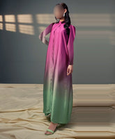 Elegant Digital Printed Silk 3 Piece Dress